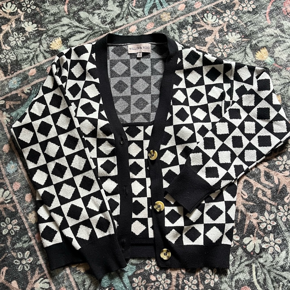 Print Cardigan & Tank Set